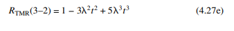 Compare the effects of repair on TMR reliability by plotting Eq. (4.27e), including the third term,...-2