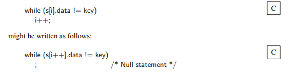 The sequential search in C: What is the difference between the two computations?