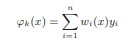 Show that the k-NN regression is equal to a weighted sum the values of the response variable by...-1