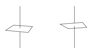 Hidden-line removal works correctly for the problem in Exercise because the vertical line passes...