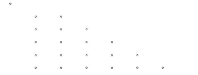 Write a C program to draw the following triangle: