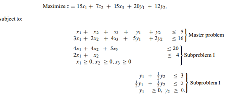 Consider the following linear program: Assuming no bounded-variable algorithm is available, solve by...-2