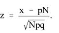 The normal approximation to the proportion distribution. The standard normal distribution formula...