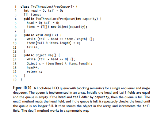 Change the SynchronousDualQueue class to work correctly with null items. Consider the simple...