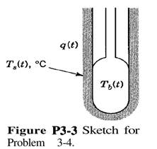 Hot water at a rate of 2 liters/min (constant) and temperature T*(t) is mixed with cold water at a...-1