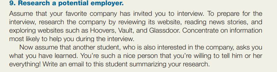 Prepare a list of questions for a potential employer. For an upcoming interview (or from your...