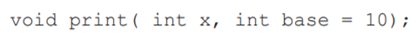 Default arguments in function definitions, such as: also present a problem for overload resolution....