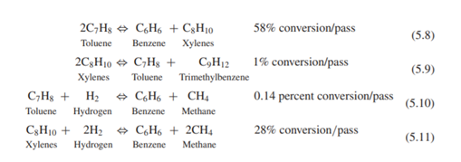 Project. The process for making benzene is illustrated in Figure 5.12, and you are to make the mass...-2