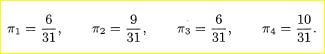 Consider the Markov chain specified in Fig. 6.24. The steady-state probabilities are known to be:...-1