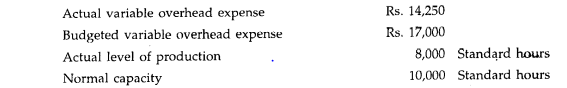 Calculate variable overhead expenditure variance from the following particulars: From the following...-2