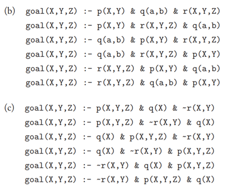 For each of the following groups of query rules, say which rule is best in terms of worst case...-2