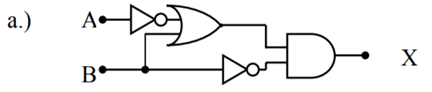 Convert the following boolean expressions to their schematic equivalents. Do not modify the original...-2