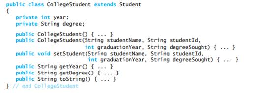 Implement the classes Student and CollegeStudent—described in Exercise 9—as abstract classes....-2