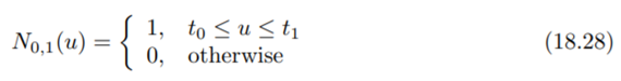 Verify that the graphs of the first-order B-splines over are correctly depicted in the top row of...-4