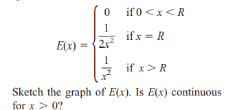 ELECTRIC FIELD INTENSITY If a hollow sphere of radius R is charged with one unit of static...