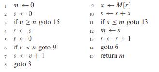 Break this program into basic blocks. Express the basic blocks of Exercise 8.6 as statements in the...