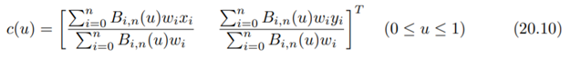 So, do the weights of the rational B´ezier curve of (20.10) influence its shape in a meaningful...-2