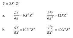 Find the first and the second partial derivatives of the following multivariate functions with...-1