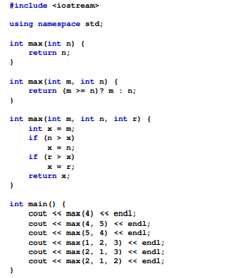 Consider the following C++ code: (a) Is the program legal since there are three different functions...