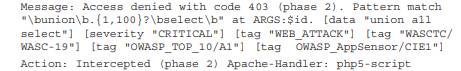 The following is an example of what type of attack? a. SQL injection b. improper exception handing...