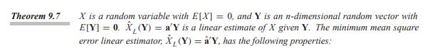 When X and Y have expected values µX = µY = 0, Theorem 9.4 says that Xˆ L (Y) = ?X,Y sX sY Y. Show...-2