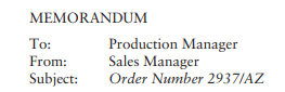 You are the Production Manager of a small engineering company and have just received the following...