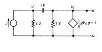 Analyze the network by first keeping all elements and the source as variables and obtain the voltage...-2