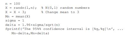 Use the following script to generate a vector of n = 100 Gaussian random numbers with mean m = 3 and...