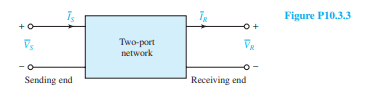 It is sometimes convenient to represent a transmission line by a two-port network, as shown in...-2