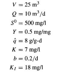 A Haldane modification of the Monod reaction is often used to describe the kinetics of substrate...