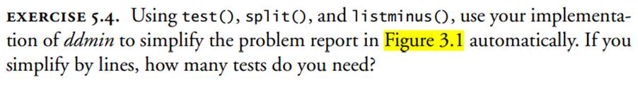 Repeat Exercise 5.4, simplifying the remaining line by characters.-1