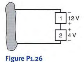 Two elements are connected in series, as shown in Fig. P 1.26. Element I absorbs 36 W of power. Is...