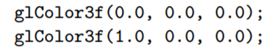 Add the additional color declaration statement glColor3f(1.0, 0.0, 0.0) just after the existing one...-1