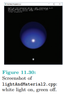 Explain the significant difference in what is seen when the white light is on and the green off...-1