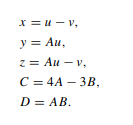 This exercise uses the following vectors and matrices: Furthermore, the vectorwsatisfiesw = u - 3v....-3