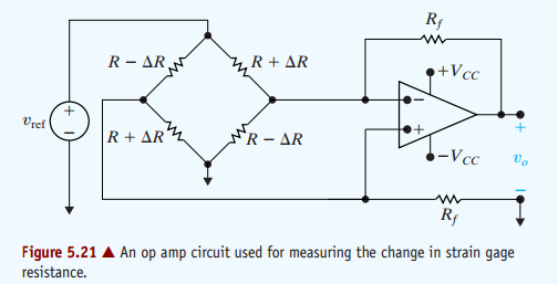 Suppose the strain gages in the bridge in Fig. 5.21 have the value 120 kO ± 1% The power supplies to...-3