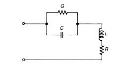 Find the admittance of the network in terms of variable elements. Obtain expressions for Q, ? ? 0 0...