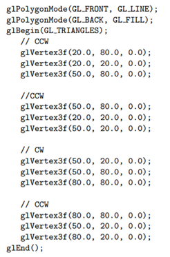 Replace the polygon declaration part of square.cpp with: The specification is for front faces to be...-1