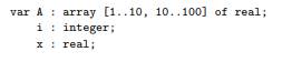 Consider the following Pascal variable declarations. Assume that a real number occupies eight bytes...