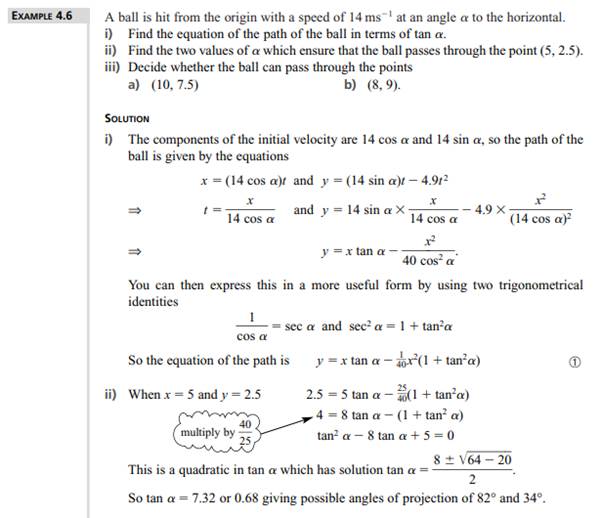 Looking at the sign of the discriminant of a quadratic equation is a good way of deciding whether...