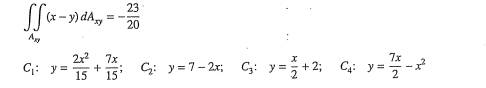 Show that the following integral over a four-sided region bounded by the curves shown in Figure...-1