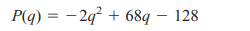 AVERAGE PROFIT A manufacturer estimates that when q units of a certain commodity are produced, the...