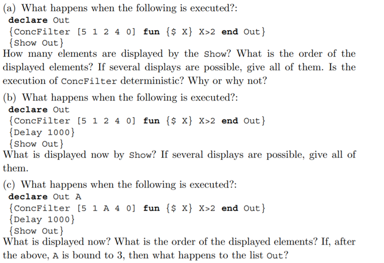 Concurrent filter. Section 5.6.4 defines a concurrent version of Filter, called ConcFilter, that...