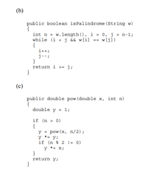 What is the worst-case running time (big-O, in terms of n) of the following methods?-2