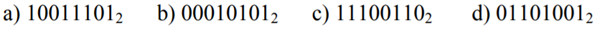 Convert each of the following 8-bit signed magnitude binary numbers to decimal. What would be the...