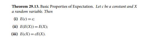 Prove that expectation is linear (Theorem 29.16); that is, for random variables Xi and constants ci,...-3