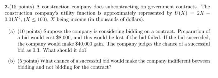 A construction company does subcontracting on government contracts. The construction company's...