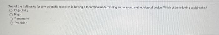 One of the hallmarks for any scientific research is having a theoretical underpinning and a sound...