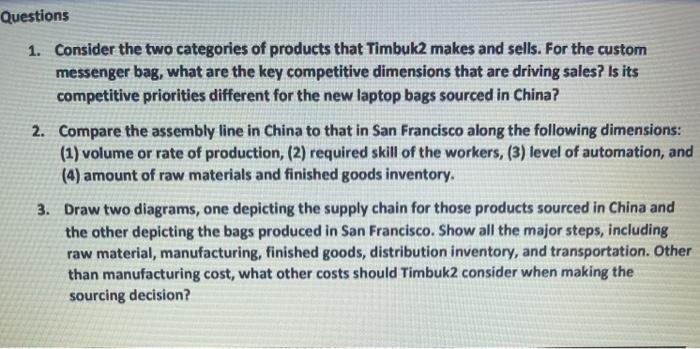 TRATEGY-Case study (Textbook P40-41) Timbuk2 is more than a bag. It's more than a brand. Timbuk2 is...-3