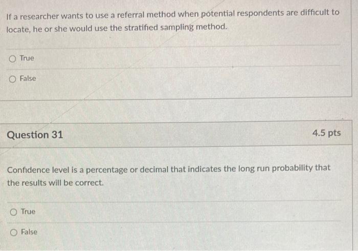 Internal validity refers to the ability of an experiment to answer the question whether the...-2